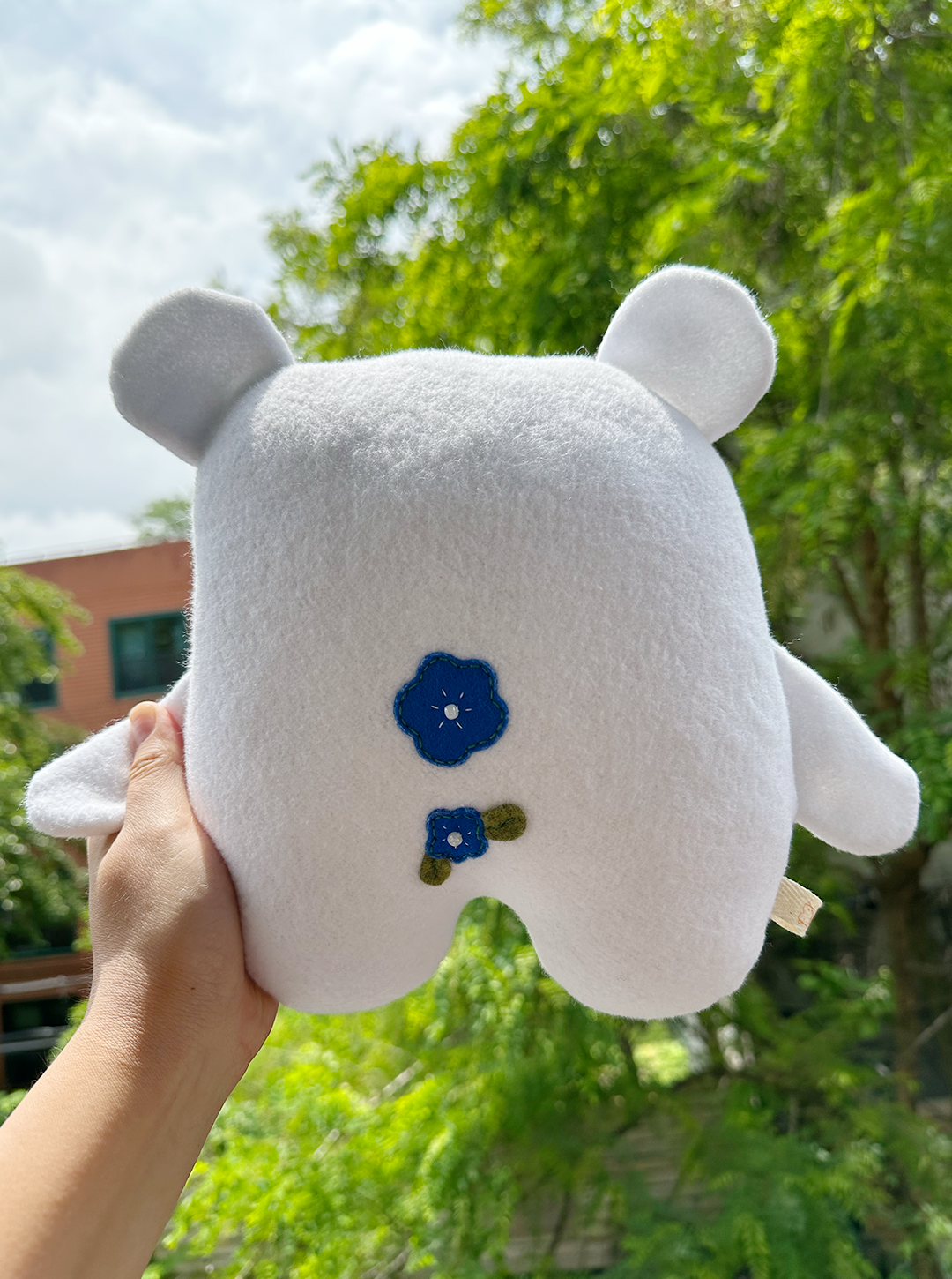 White and Blue Blossom Bear