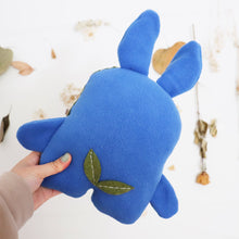 Load image into Gallery viewer, Blue Bunny Leaf Plush
